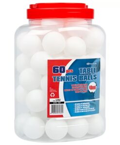 Pelotas de tenis de mesa, 60 unidades, blancas