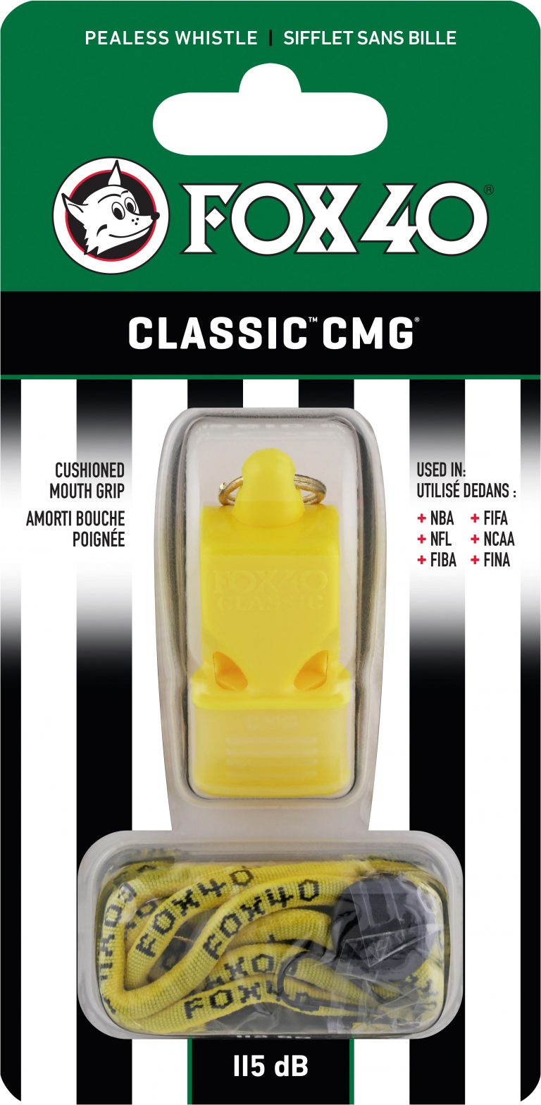 Свирка FOX40 Classic CMG Official-жълт — Dias Sport Свирка FOX40 Classic CMG Official с връзка-жълта