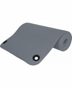 Постелка за пилатес и фитнес NBR 15mm 90Kg 183cm, сива