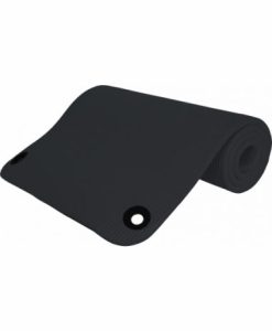 Постелка за пилатес и фитнес NBR 15mm 90Kg 183cm, черна