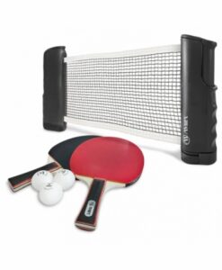 Juego de red de tenis de mesa AMILA con palos, pelotas y estuche